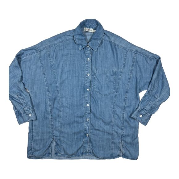 Vineyard Vines‎ Women's Chambray Button-Down Sz 0 Cottage Western Style - Picture 1 of 4
